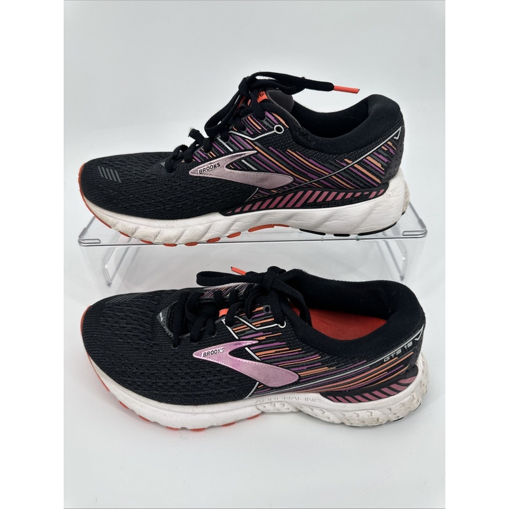 Brooks Adrenaline GTS 19 Shoes Womens Size 9 Black Mesh Cushioned 1202841B080